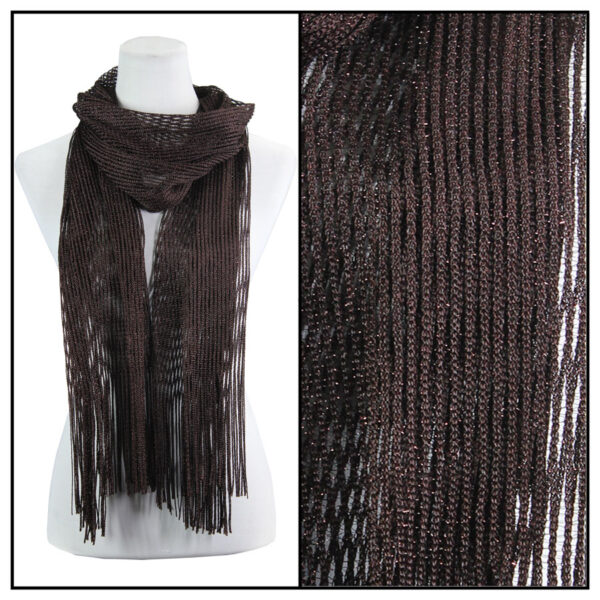 Metallic Scarves - Chocolate