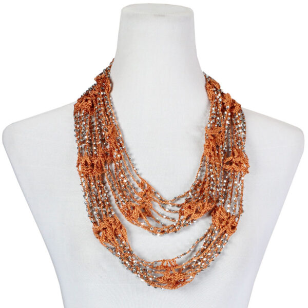 Beaded Scarves - Burnt Orange