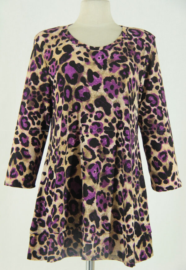 Blouse - Purple Leopard Print
