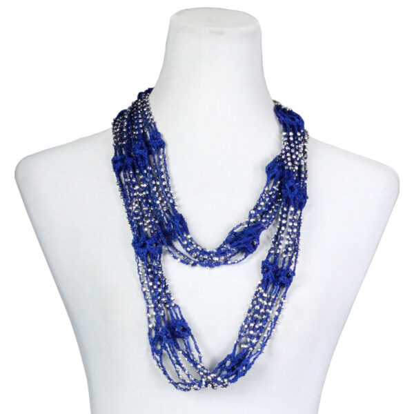 Beaded Scarves - Navy Blue